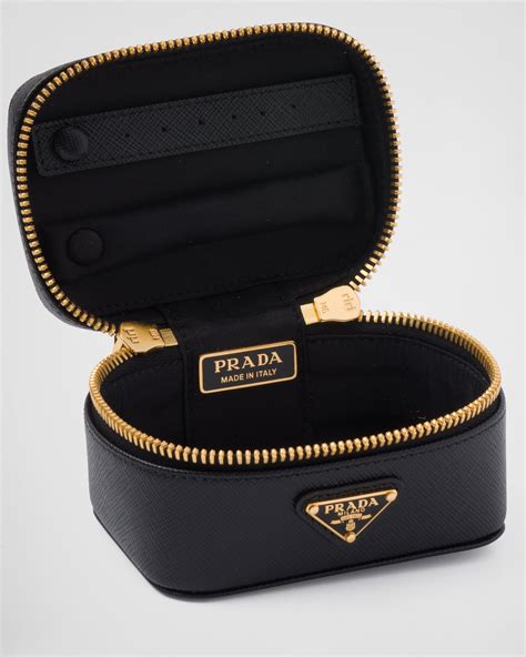 prada beauty case uomo|Black Saffiano Leather Jewelry Beauty Case .